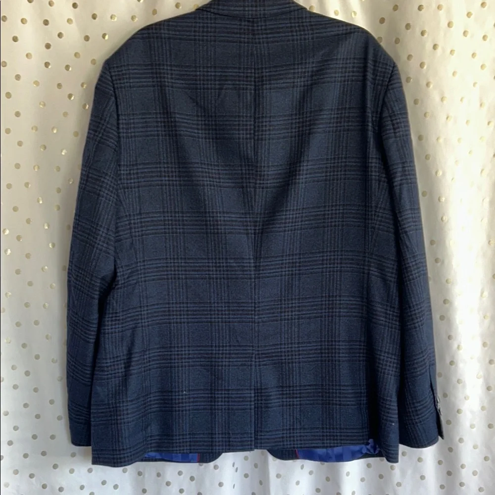 Ben Sherman Dark Blue Checkered Blazer